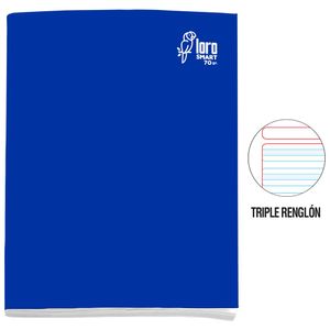 Cuaderno Deluxe Grapados LORO Triple Renglón 80hj Solido (Modelos Aleatorios)