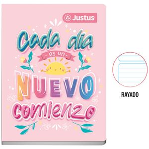 Cuaderno Deluxe Grapados JUSTUS Rayado 80hj Diseño (Modelos Aleatorios)