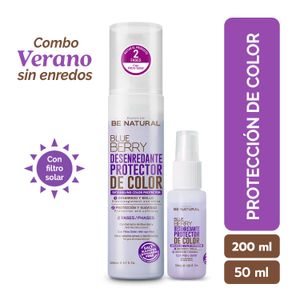 Be Natural Combo de Verano Protector de Color Blue Berry 200ml y 50ml