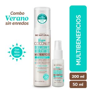 Be Natural Combo de Verano Multibeneficios Virgin Coconut 200ml y 50ml