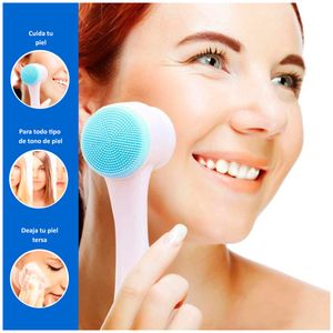Cepillo Manual de Skincare + Mousse Limpiador Facial de Naranja