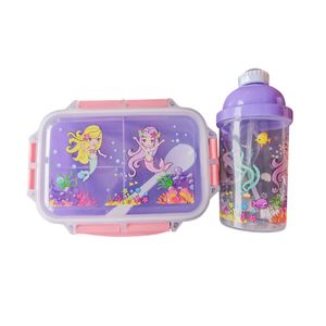 Set Botella Tomatodo 500ml  Taper 900ml Sirena Morado