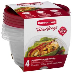 Taper Hermetico Rubbermaid Takelongs Set x 4 pzas 760ML