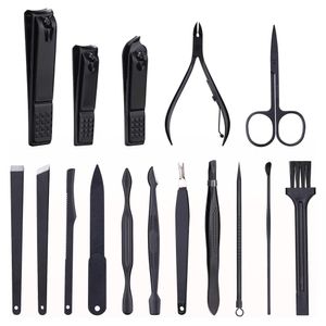 Set Manicura Pedicura Acero Inoxidable Cortauñas 16 Piezas A