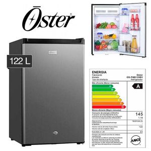 Frigobar Oster 122 Litros OS PMB122BV Negro con Silver