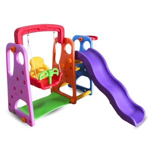 Tobogán para Niños Kingdom Rainbow 4 en 1 Morado