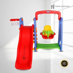 Tobogán para Niños Kingdom Rainbow 4 en 1 Rojo