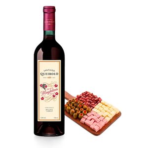 Pack Tabla Piqueo Tradicional BELL'S + Vino Tinto SANTIAGO QUEIROLO Gran Borgoña Botella 750ml
