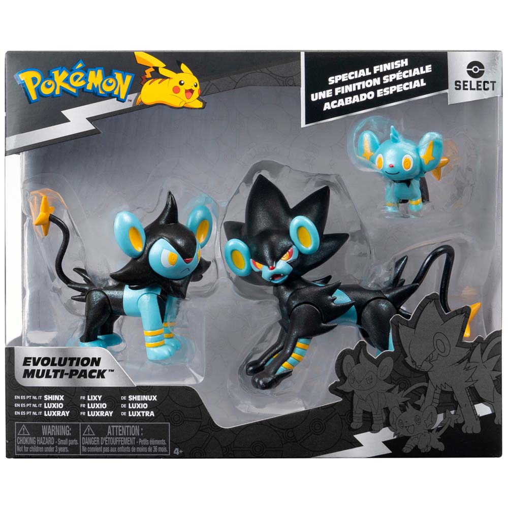 Figuras POKÉMON Multipack Evolución Pack 3un (Shinx, Luxio y Luxray) PKW3217