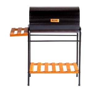 Parrilla Cilindrica a Carbon Mr Grill con Tapa Negro + Soporte