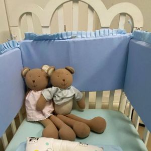 Protector De Baranda Maternelle Para Cuna Celeste