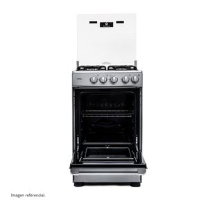 Cocina Indurama Fontana De Pie a Gas 4 Quemadores Gris