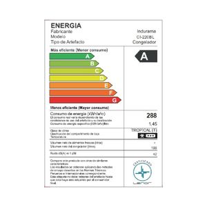 Congelador Indurama CI-220BL 198L Blanco
