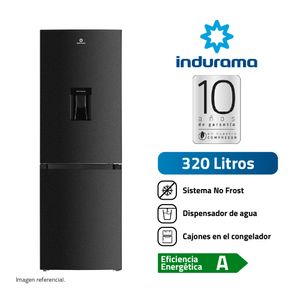 Refrigeradora Indurama Bottom Freezer RI-639DN 320L Negro