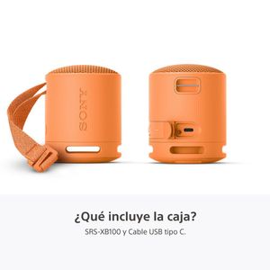 Sony Parlante Bluetooth SRS-XB100 Waterproof Naranja