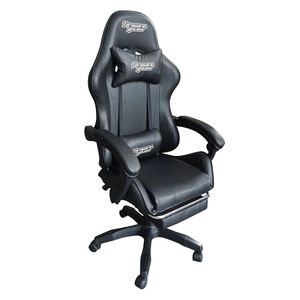 Silla gamer Teraware con reposapies, negra