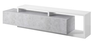 Mesa de TV Moderna Sibarys color Gris claro/Blanco 1 cajón TU MESITA