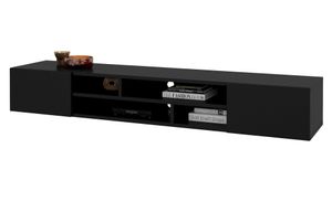 Mesa de TV Flotante Genius color Negro 2 puertas TU MESITA