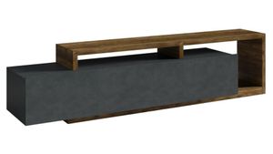 Mesa de TV Moderna Sibarys color Negro/Marrón 1 cajón TU MESITA