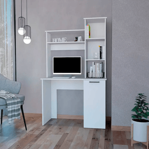 Mueble con Estante Vitorio color Blanco 1 puerta TU MESITA