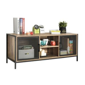 Mesa de Tv 50" Turin Madera/Metal 120x48x39cm Marrón