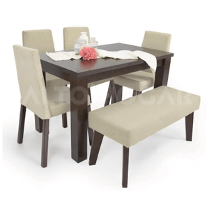 Juego de Comedor Alto Hogar 6 Sillas Koi Beige