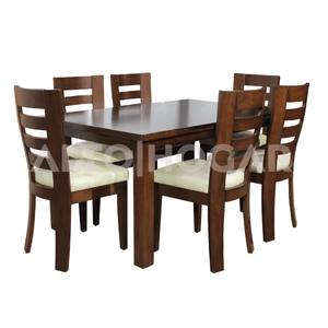 Juego de Comedor Alto Hogar 6 Sillas Nebra Crema