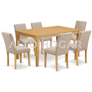 Juego de Comedor Alto Hogar 6 Sillas Liam Beige