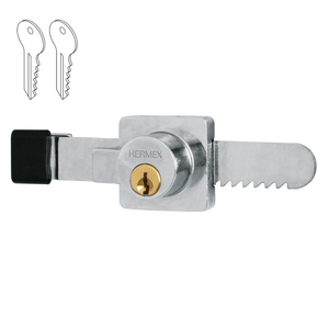 Chapa Cerradura para Vitrina Tipo Serrucho Hermex 43535