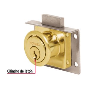 Chapa Cerradura para Mueble Modelo 24 Laton Hermex 43565