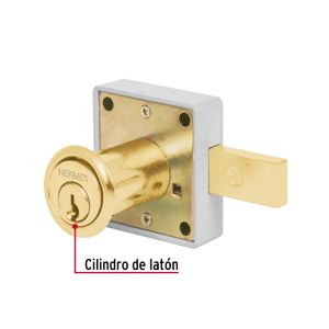 Chapa Cerradura para Mueble Modelo 25 latón Hermex 43567