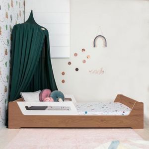 Cama Mi Madera Perfecta Evolutiva 1 Plazas Cafe Y Blanco