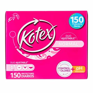 Protector Diario KOTEX Normal Dúo Control Olor Paquete 150un