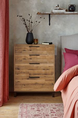 Cómoda Alta Beta color Marrón 4 cajones TU MESITA