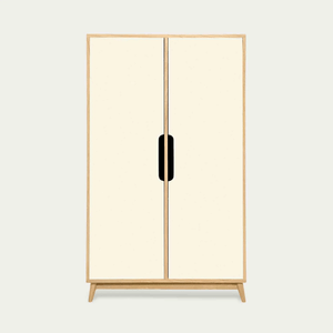 Ropero Juvenil Flak 2 puertas color Duna/Blanco TU MESITA