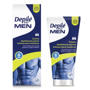 Crema Depilatoria DEPILÉ For Men Partes Íntimas Frasco 50ml