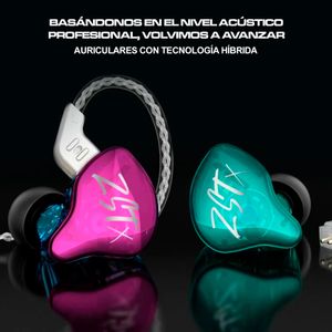 Audífonos In-Ear Gamer con micro KZ ZST X Purpura