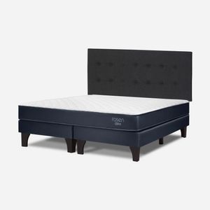 Dormitorio Europeo Upline King + Respaldo West Grafito