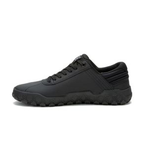 Zapatillas Urbanas Cat Para Hombre En Negro Cuero