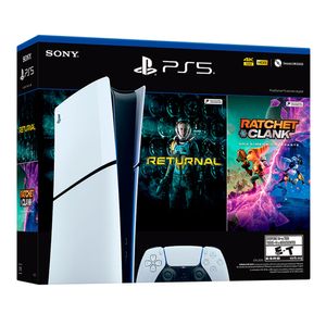 Consola PlayStation 5 HW Slim Digital Bundle incluye 2 cupones de juegos Returnal + Ratchet and Clank