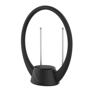 Antena digital para interiores Greentek diseño circular, fhd, vhf 174 - 230 mhz, uhf 470 - 862 mhz