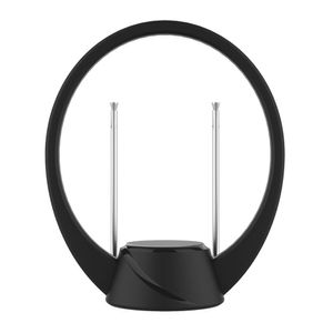 Antena digital para interiores Greentek diseño circular, fhd, vhf 174 - 230 mhz, uhf 470 - 862 mhz