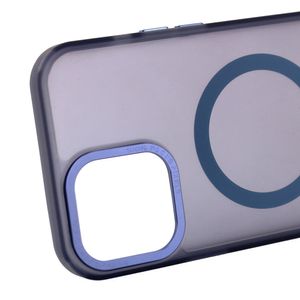 Case para iPhone 13 Pro Max con MagSafe para carga inalámbrica, para accesorios magnéticos, rígido, mate traslúcido azul