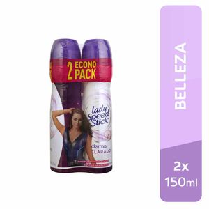 Desodorante Aerosol para Mujer LADY SPEED STICK Derma Aclarado Frasco 150ml Paquete 2un