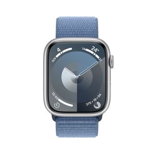 Apple Watch Series 9 GPS - Caja de aluminio plata 45 mm - Correa Loop deportiva azul invierno