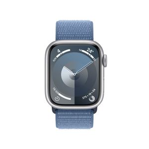 Apple Watch Series 9 GPS - Caja de aluminio plata 41 mm - Correa Loop deportiva azul invierno