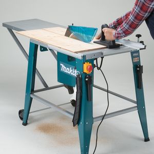 Sierra de Mesa 12 3/8" (315mm) 2000W Corte en 90° 85mm c/ Ruedas Makita 2712