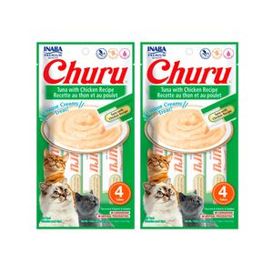 Churu Snack Húmedo Para Gatos Atún Con Pollo X 8Un