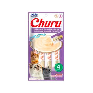 Churu Snack Húmedo Para Gatos Pollo Y Camarón X 4Un
