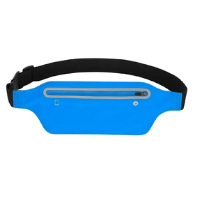 Canguro Riñonera Impermeable Ajustable Modelo Invisible Celeste